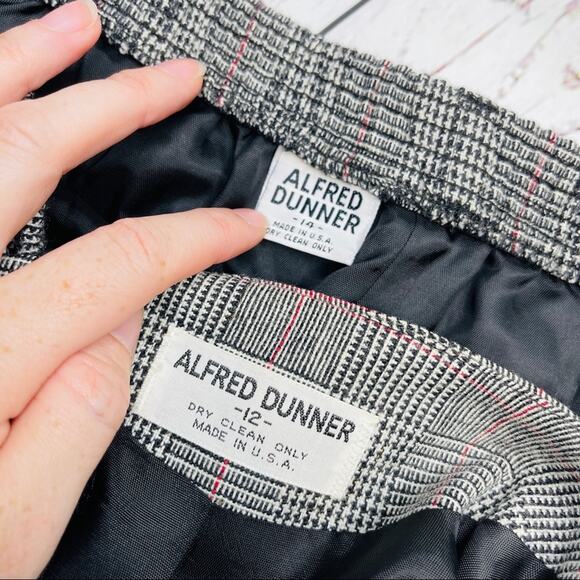 Alfred Dunner vintage skirt suit set plaid 80s 90s - Picture 10 of 11